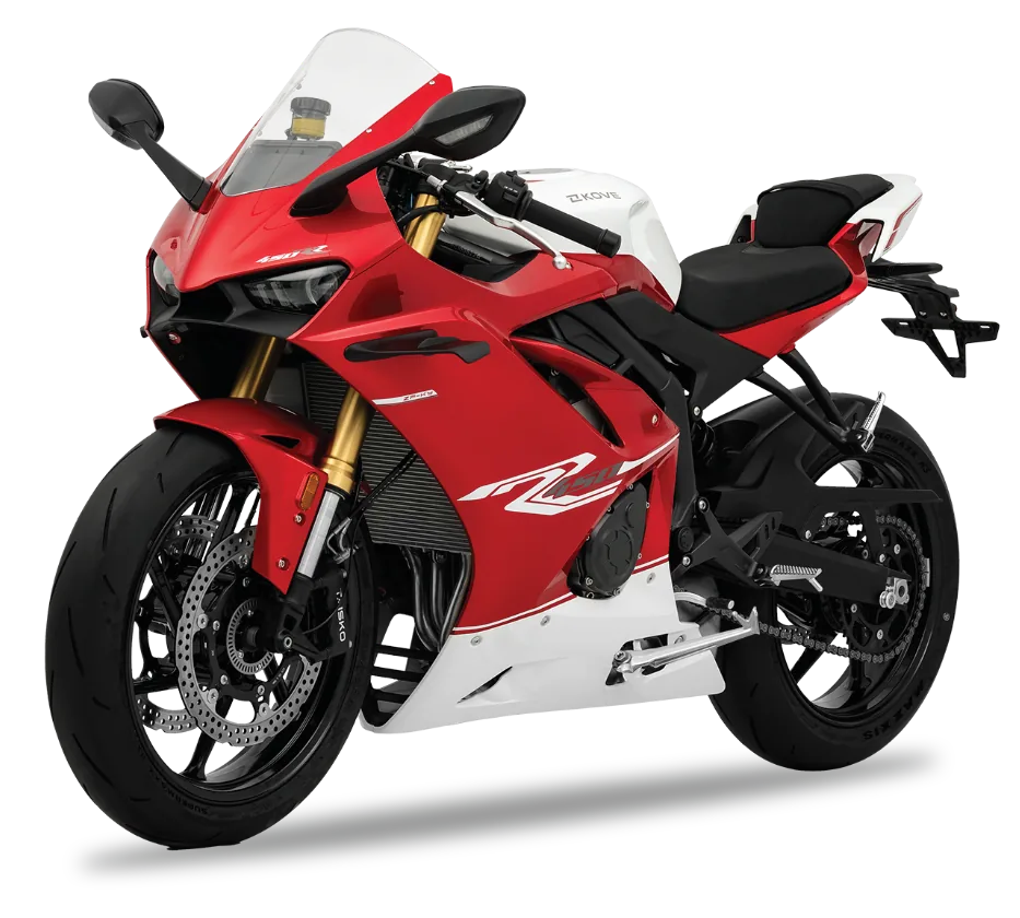 Moto deportiva roja